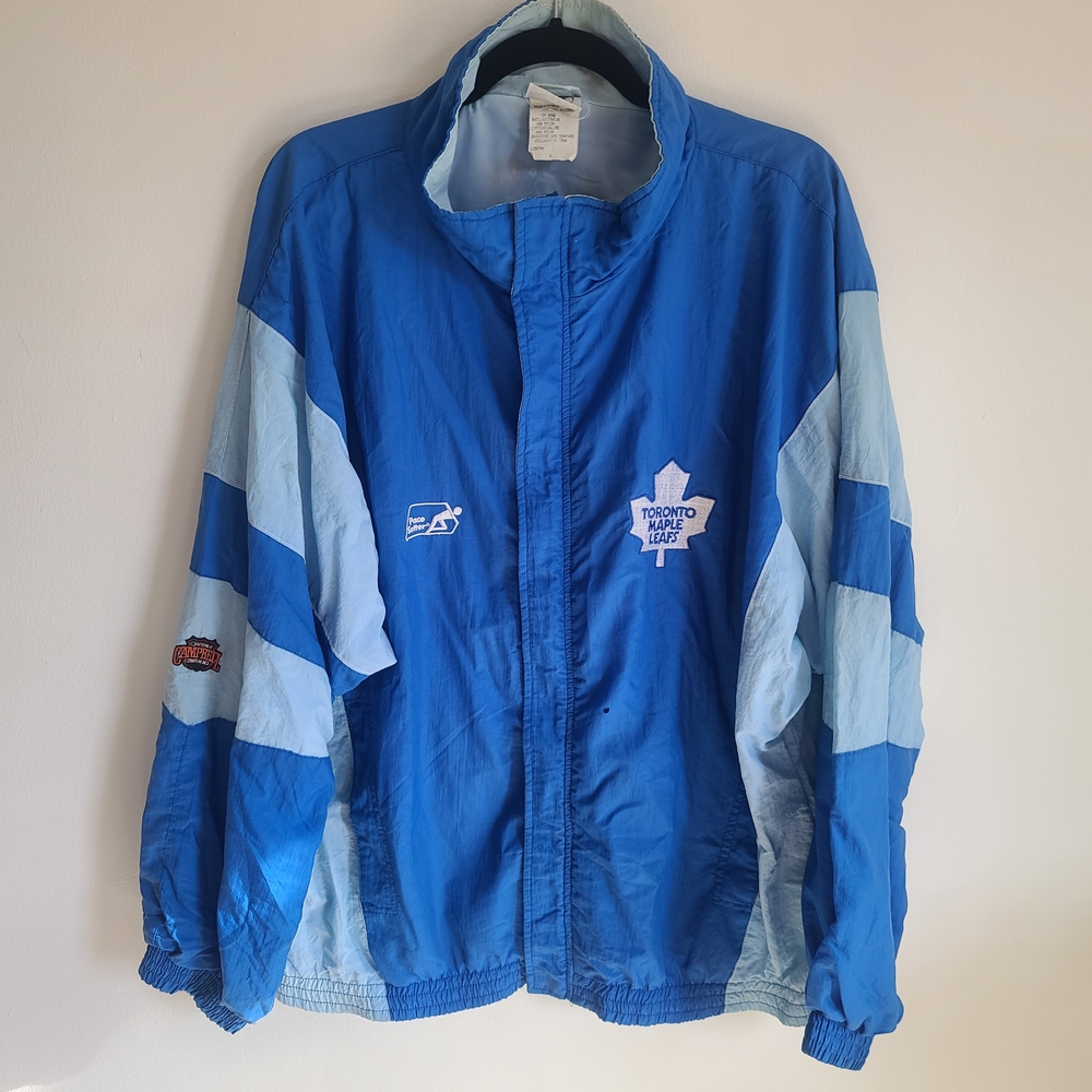 Vintage Toronto Maple Leafs Pacesetter Blue Windbreaker Jacket